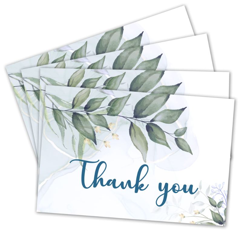 Photo 1 of 3 PACKS- Baby Shower Thank You Cards, Greenery Theme, 25 Postcards