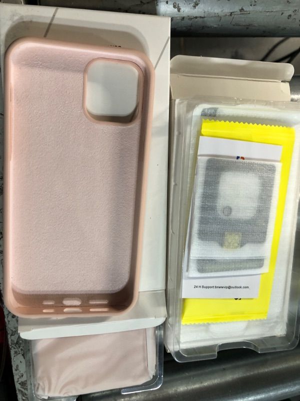 Photo 3 of 2 PACK- iPhone 12/iPhone 12 Pro Silicone Case w/ 2 screen protectors