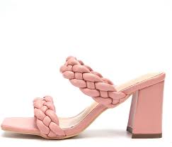 Photo 1 of **SEE NOTES** Women's Braided Heeled Sandals - BLUSH 