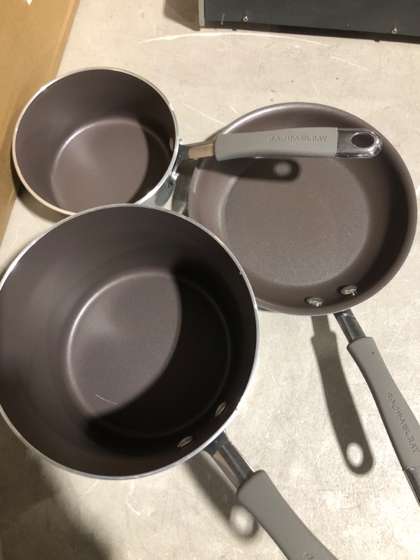 Photo 5 of * used * see all images * incomplete * 
Rachael Ray - 16802 Rachael Ray Cucina Nonstick Cookware Pots and Pans Set