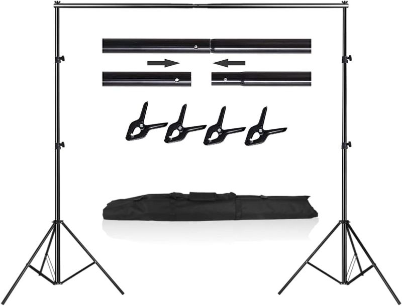 Photo 1 of SunyesYo Extra Thick Backdrop Banner Stand - 5x7ft- 8x10ft Adjustable Heavy Duty Telescopic Stand - Step and Repeat Display Photography 