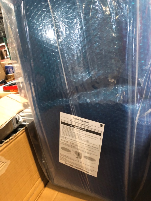 Photo 1 of **SEE NOTES**
INTEX 28016E Solar Pool Cover: For 18ft Rectangular Frame Pools – Insulates Pool Water – Reduces Water Evaporation – Keeps Debris Out