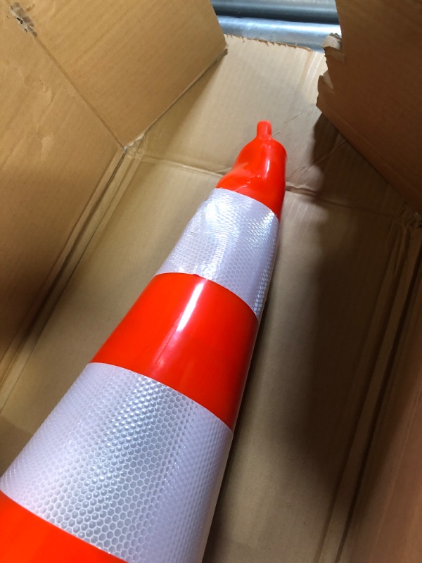 Photo 3 of Battife 34" Inch Traffic Safety Cones | 6Pack PVC Cone with Reflective Collars