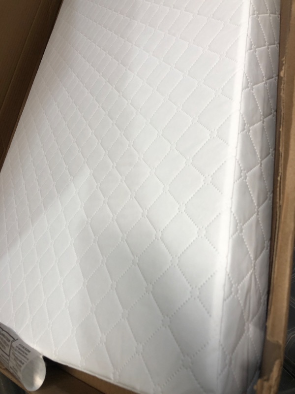 Photo 3 of **NEW** Dream On Me Holly 3” Fiber Portable, Greenguard Gold Certified, Waterproof Vinyl Cover, Lightweight Mini Crib Mattress, White