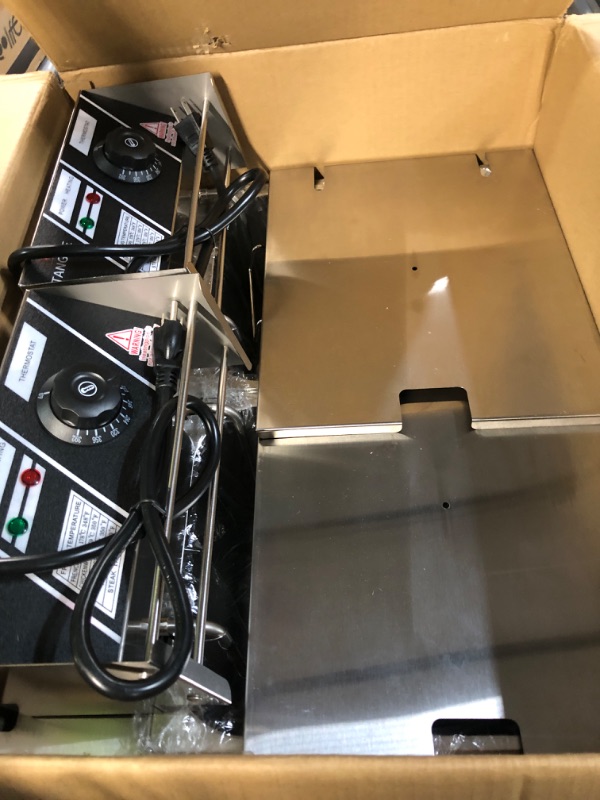 Photo 2 of **UNABLE TO TEST** Commercial Deep Fryer - 3400W Electric Deep Fryers with Baskets 0.6mm Thickened Stainless Steel Countertop Oil Fryer 12.7QT/12L Large Capacity with Temperature Limiter