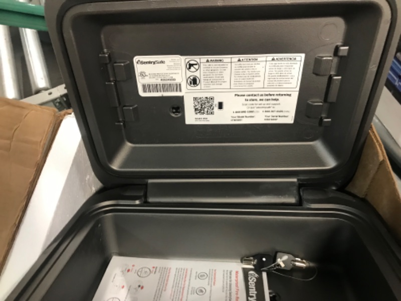 Photo 2 of ***PARTS ONLY NON REFUNDABLE***
SentrySafe Fireproof and Waterproof Safe Box with Key Lock, Fire and Water Chest Safe for Home, 0.28 Cubic Feet, 6.6 x 15.4 x 14.3 Inches, 