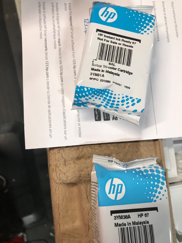 Photo 2 of ***PARTS ONLY NON REFUNDABLE***
HP DeskJet 4155e Wireless Color All-in-One Printer & 67XL Tri-Color High-Yield Ink Cartridge | 3YM58AN & 67XL 