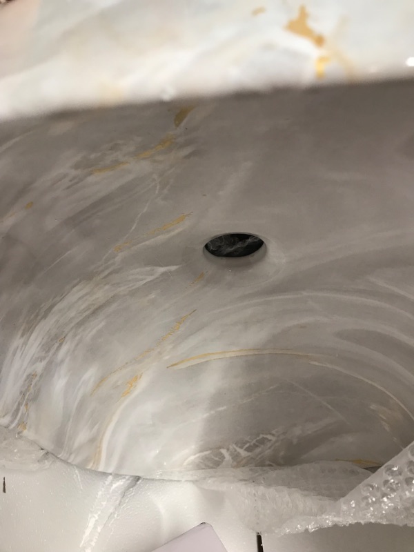 Photo 3 of ***NO FAUCET INCLUDED***
Davivy 18.5'' X 13'' Plastic Fake Marble Rectangle Vessel Sink with Pop Up Drain