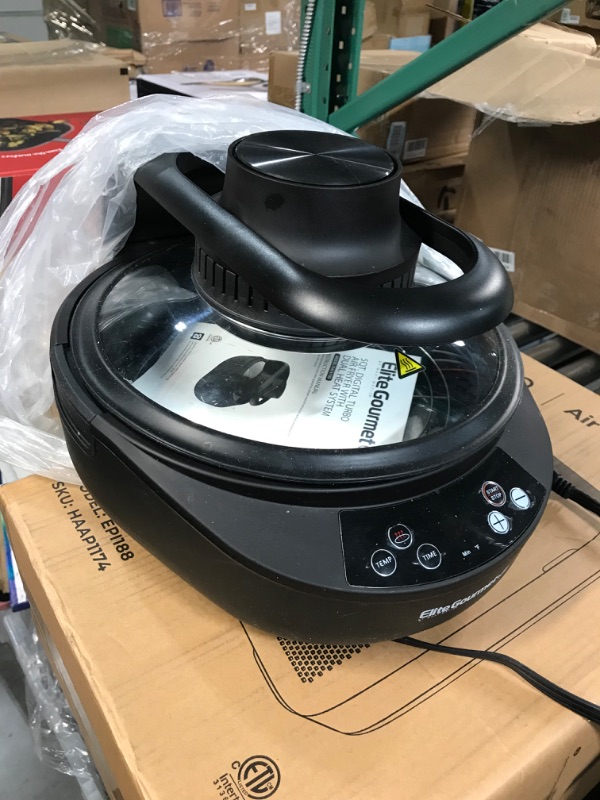 Photo 4 of ***PARTS ONLY NON REFUNDABLE***
Elite Gourmet EAF4700 Digital 5Qt Air Fryer, Sears, Bakes, Roasts, Top & Bottom Heating Oil-Less Healthy Cooker, Temp/Timer Settings, PFOA-Free, 