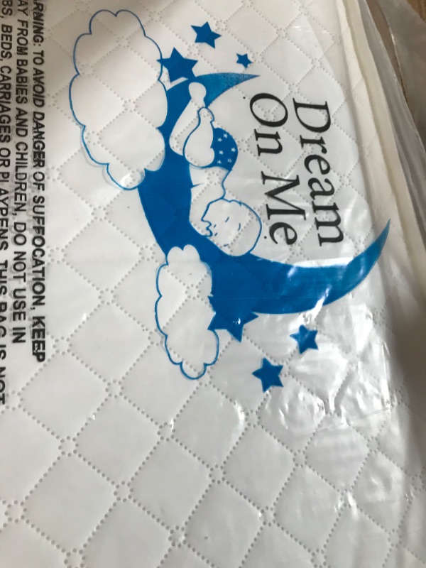 Photo 3 of Dream On Me Sunset 3” Extra Firm Fiber Crib Mattress, Greenguard Gold Certified, Fits Mini and Portable Cribs & American Baby Company Waterproof 