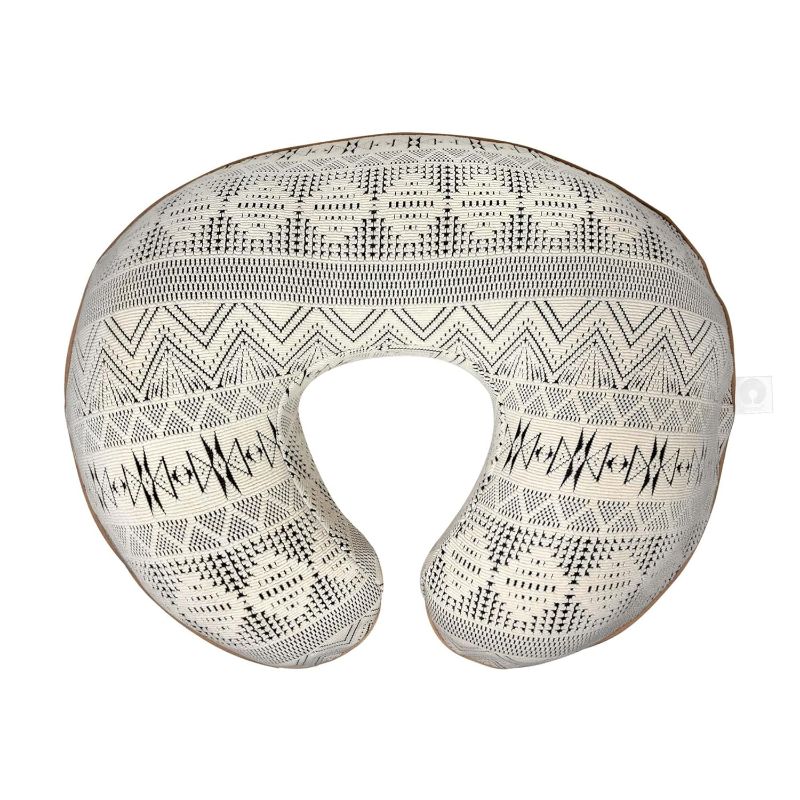 Photo 1 of Boppy Nursing Pillow Luxe Original Support, Sand and Ash Boho, Ergonomic Nursing Essentials for Bottle and Breastfeeding, 