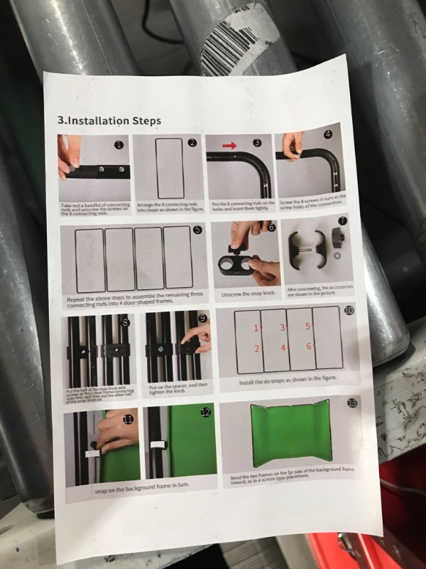 Photo 5 of 7.87ft x 13.12ft Portable Large Chromakey Green Screen Backdrop