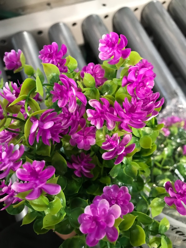 Photo 4 of Artificial Flowers Outdoor Fake UV Resistant Plants Decor 6 Bundles