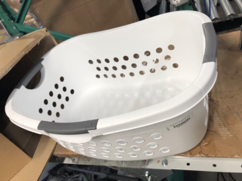 Photo 2 of  Laundry Basket Hamper Organizer Large, White Large -1 Pack White
