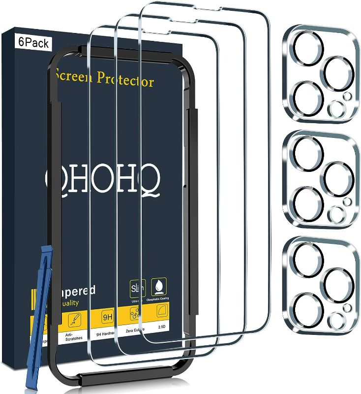 Photo 1 of 
QHOHQ 3 Pack Screen Protector for iPhone 14 Pro 6.1 Inch with 3 Pack