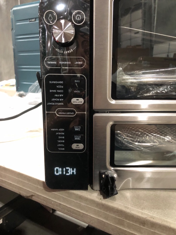 Photo 6 of **DAMAGED-SEE NOTES** Ninja DCT451 12-in-1 Smart Double Oven with FlexDoor, Smart Thermometer, FlavorSeal, Smart Finish, Rapid Top Oven, Convection 