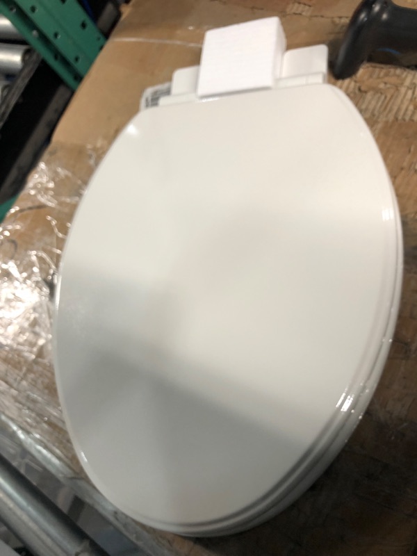 Photo 2 of American Standard Moments Wood White Elongated Soft Close Toilet Seat