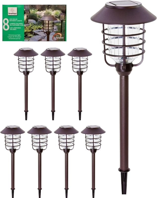 Photo 1 of **NON REFUNDABLE NO RETURNS
*PARTS ONLY  MISSING/BROKEN
Smartyard Solar LED Pathway Lights - 8 pack