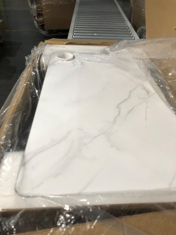 Photo 3 of white marble laptop cart