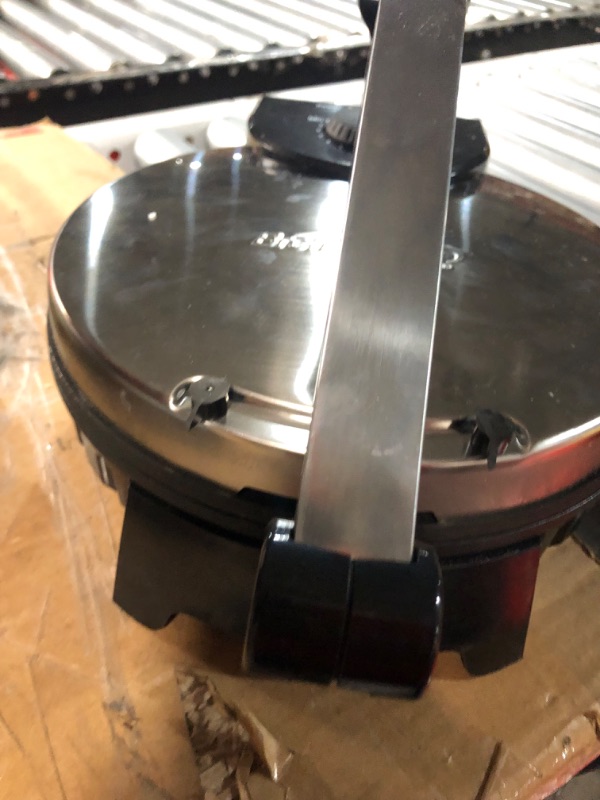 Photo 2 of * please see all images * sold for parts/repair * 
Brentwood Electric Tortilla Maker Non-Stick, 10-inch, Brushed Stainless Steel/Black