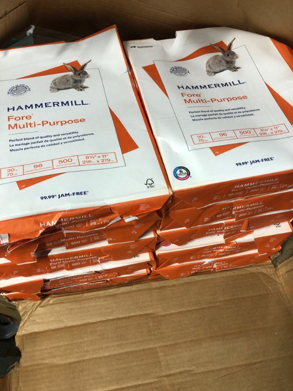 Photo 4 of Hammermill Printer Paper, Fore Multipurpose 20 lb Copy Paper, 8.5 x 11 - 1 Ream (500 Sheets) - 96 Bright, Made in the USA, 103267 1 Ream | 500 Sheets Letter (8.5x11)