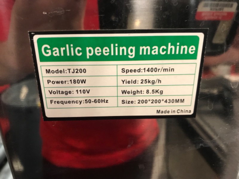 Photo 7 of *PARTS ONLY* *SEE NOTES* Industrial Garlic Peeling Machine 180W with Hopper 25KG/H