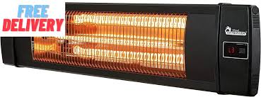 Photo 1 of Dr Infrared Heater DR-238 Carbon Infrared Outdoor Heater for Restaurant, Patio, Backyard, Garage, and Decks, Standard, Black
