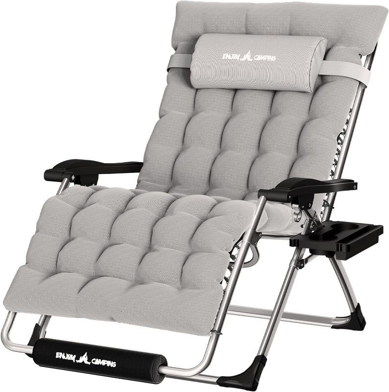 Photo 1 of  Oversized Zero Gravity Chair 33In XXL Patio Reclining Chair with Cushion,