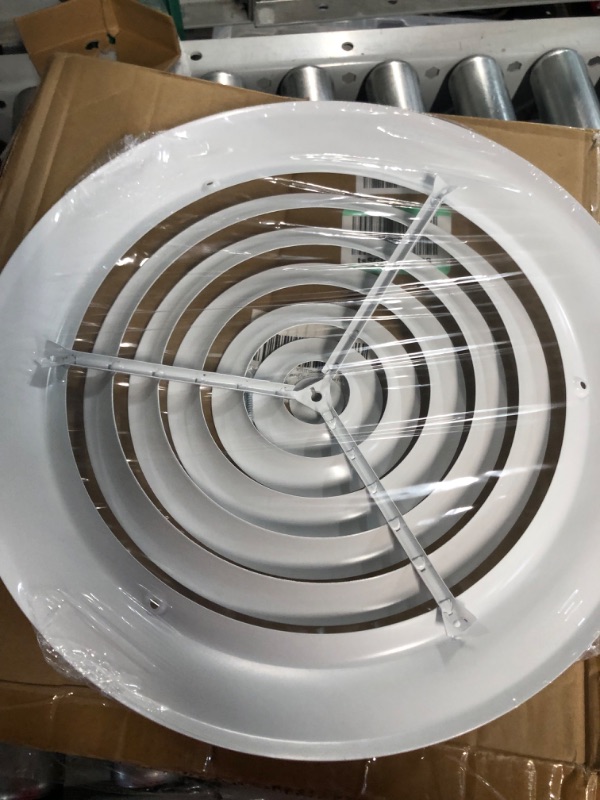 Photo 2 of  Round Ceiling Diffuser With Screws, Steel, White