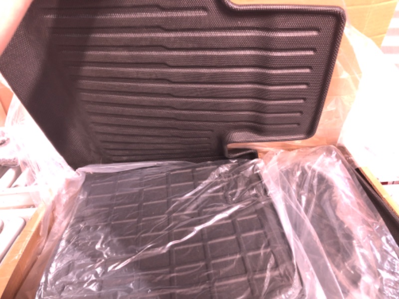 Photo 2 of Maysoo Tesla Model Y Floor Mats, Tesla Model Y 5-Seat 2020-2023 Accessories, All Weather Floor Mat Front Rear Cargo Liner Mat, Heavy Duty Floor Mats (Set of 6) Model Y floor mats (set of 6)