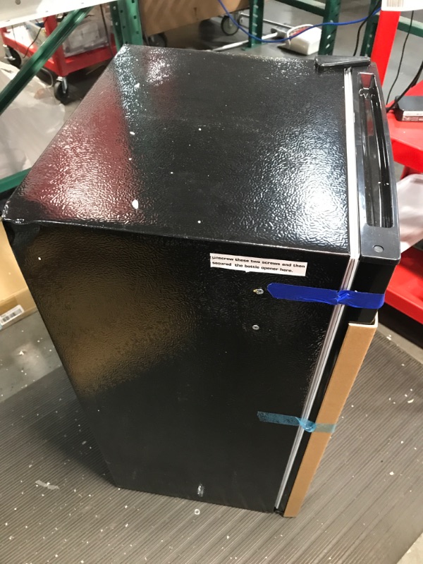 Photo 1 of *MINOR DAMAGE*
FRIGIDAIRE EFR376-BLACK 3.1 Cu Ft Black Retro Bar Fridge with Side Bottle Opene