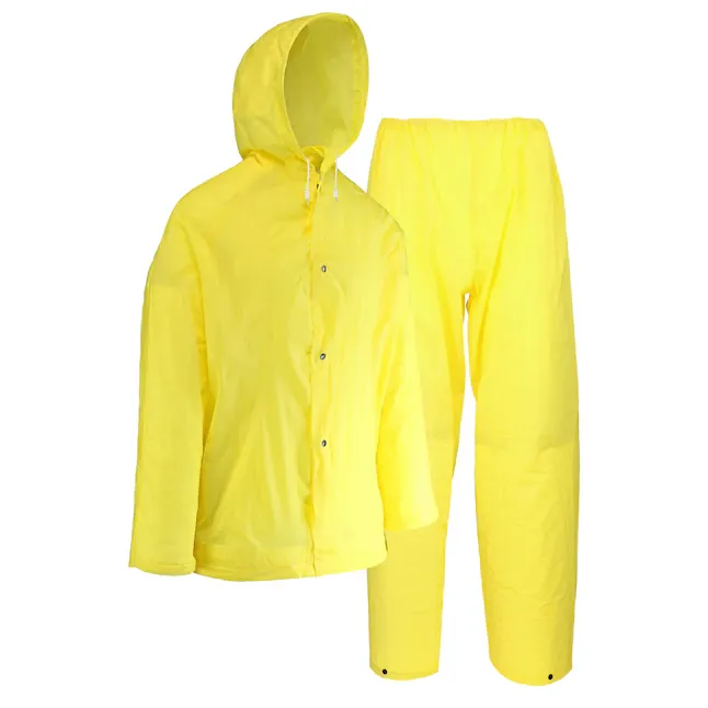 Photo 1 of **PARTS ONLY** Safety Works 2-Piece Men's Large Yellow Rain Suit Large