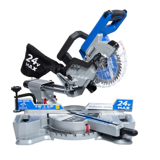 Photo 1 of ****No blade or battery****
Kobalt 7-1/4-in 24-volt Max Dual Bevel Sliding Compound Cordless Miter Saw