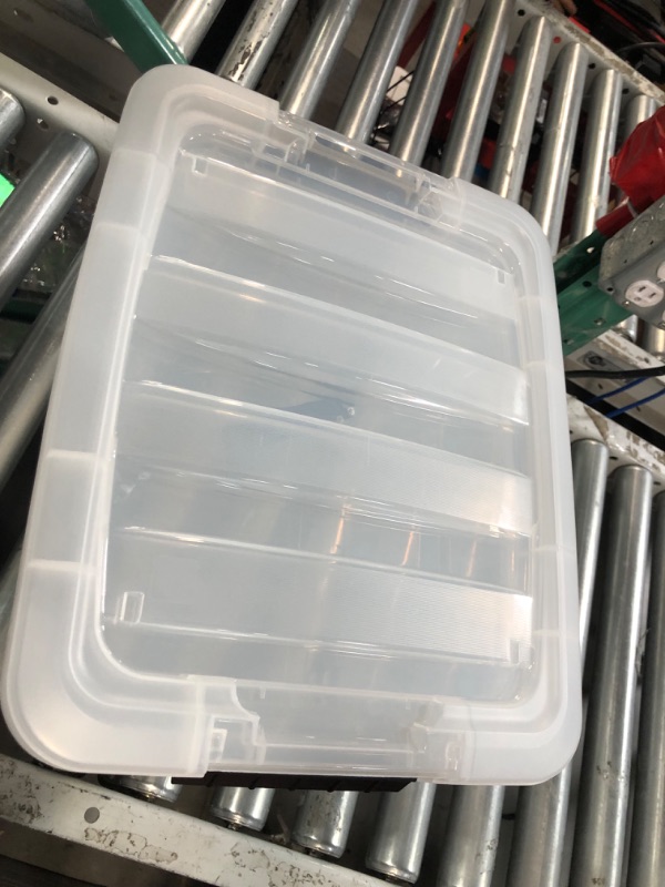 Photo 3 of IRIS USA 19 Qt Clear Plastic Storage Box with Latches 2 pack