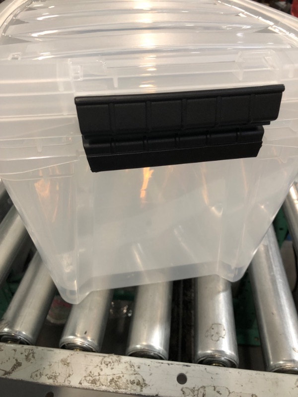 Photo 3 of IRIS USA 19 Qt Clear Plastic Storage Box with Latches 2 pack