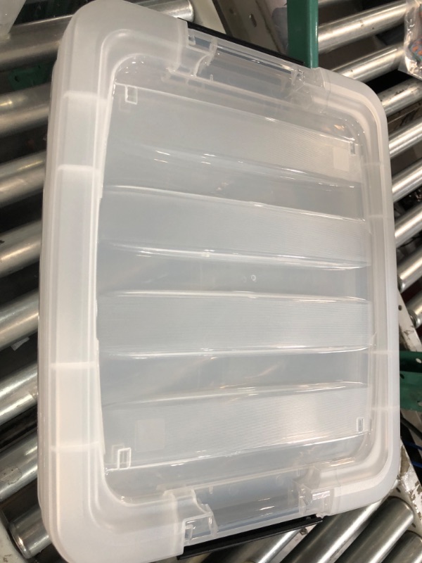 Photo 4 of IRIS USA 19 Qt Clear Plastic Storage Box with Latches 2 pack