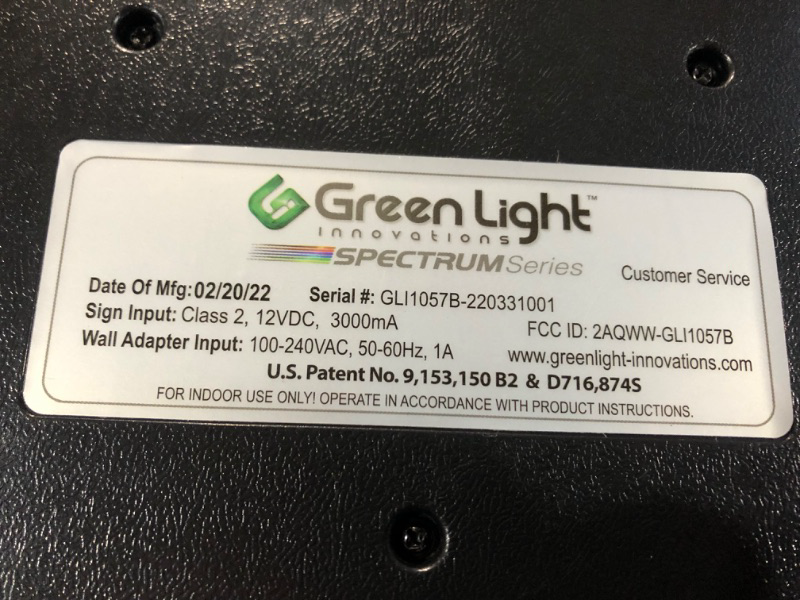 Photo 6 of **PARTS ONLY** GLI Led Open Sign with Business Hours  – Programmable App, 15 x 16.5 inch