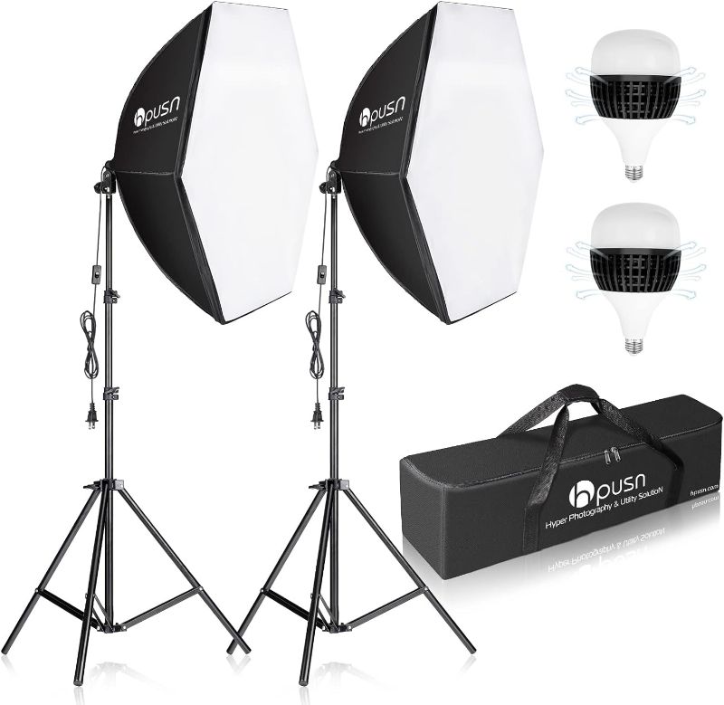 Photo 1 of Stock photo for reference
HPUSN Softbox Photography Lighting Kit 30"X30" Professional Continuous Lighting System 