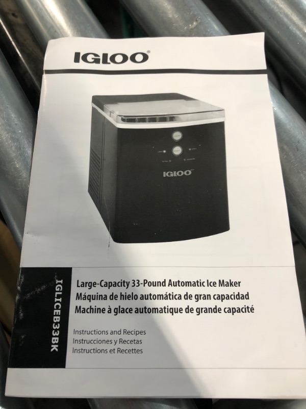 Photo 4 of Igloo 33-Pound Automatic Portable Countertop Ice Maker Machine, Black