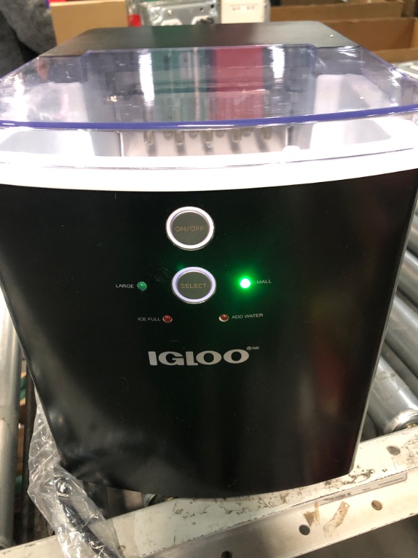 Photo 3 of Igloo 33-Pound Automatic Portable Countertop Ice Maker Machine, Black