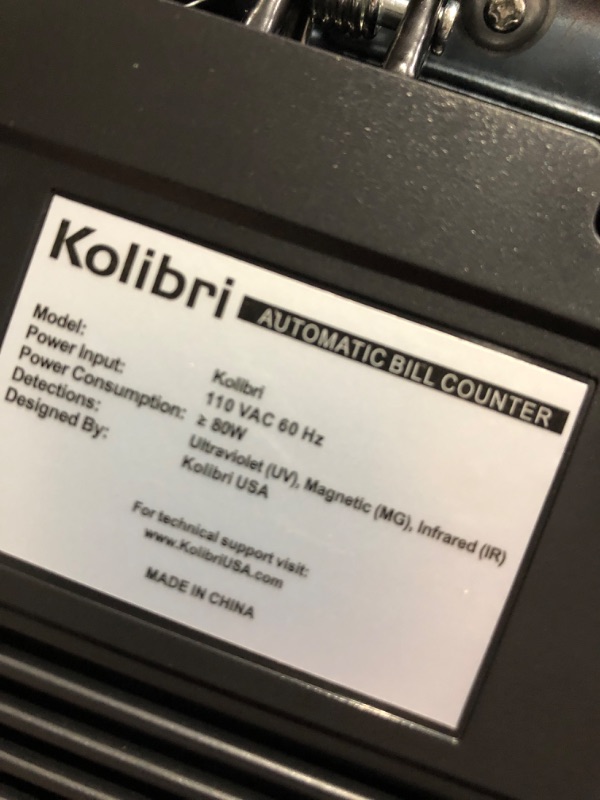 Photo 4 of Kolibri Money Counter with UV Detection 