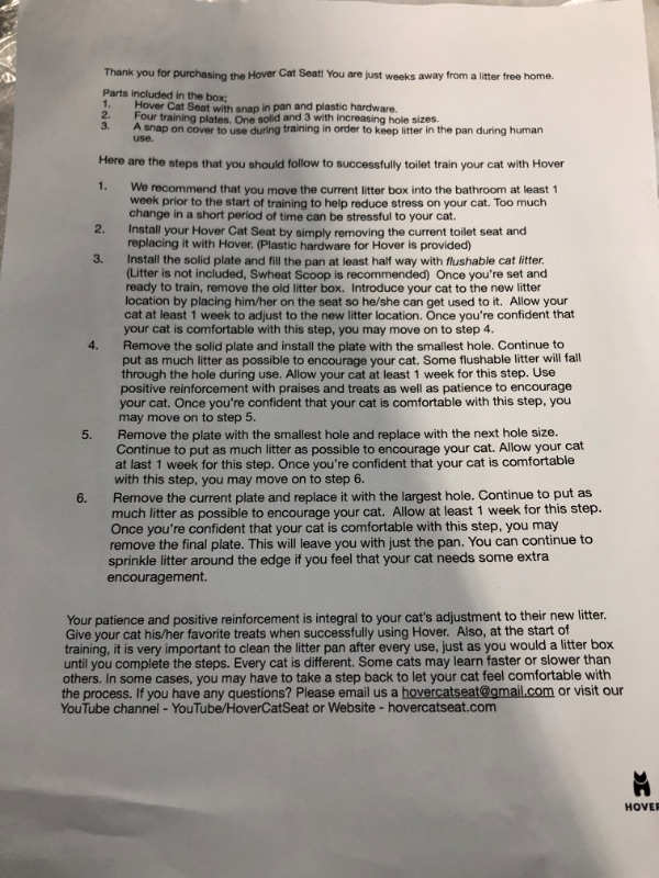 Photo 1 of Hover Cat Seat Cat Toilet Training Kit - Cat Potty Toilet Training Kit - Cat Training - Toilet Training 