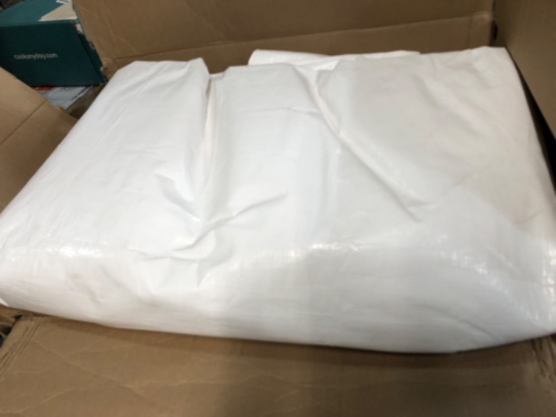 Photo 2 of **SIZE UNKNOWN**
Multi-Purpose White Heavy Duty DRY TOP Poly Tarp White 