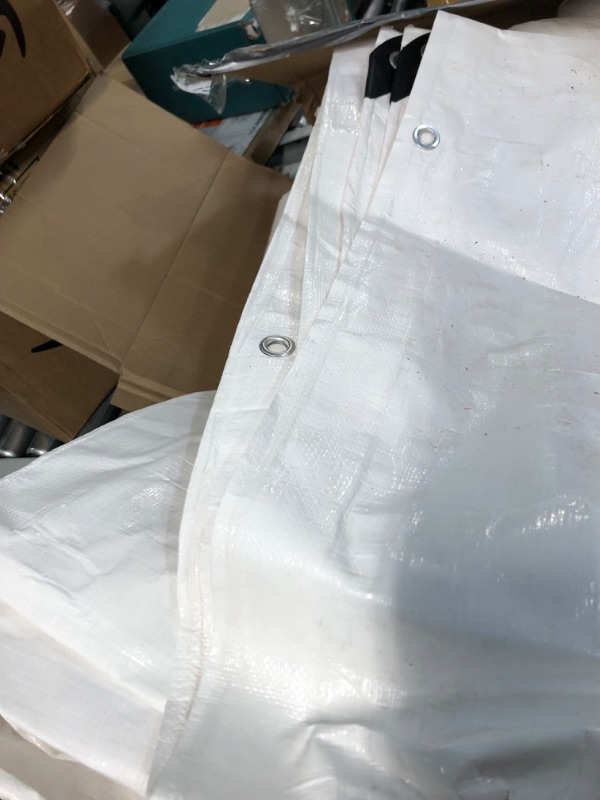 Photo 3 of **SIZE UNKNOWN**
Multi-Purpose White Heavy Duty DRY TOP Poly Tarp White 