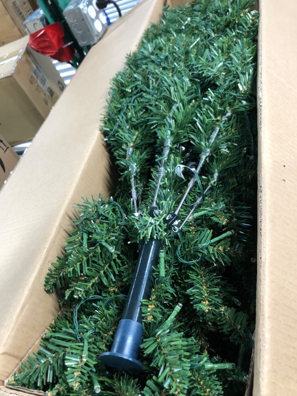 Photo 3 of **NONREFUNDABLE**MISSING POWER CORD**
SHareconn 6ft Premium Prelit Artificial Hinged Slim Pencil Christmas Tree, with 240 Warm White 