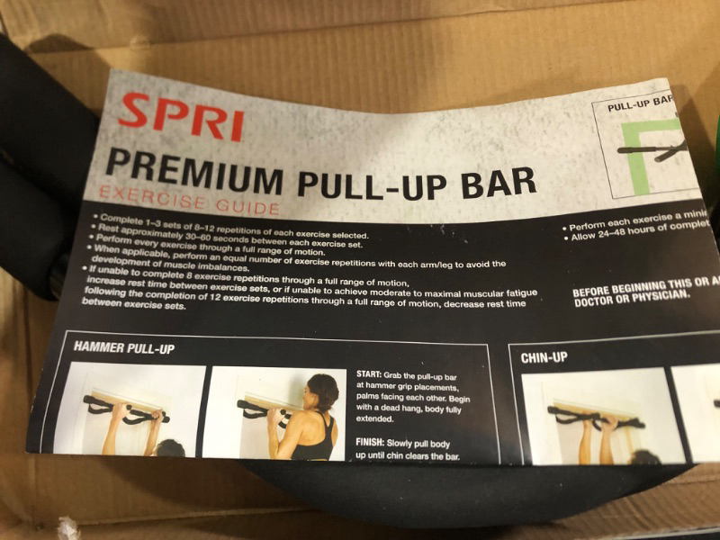 Photo 4 of **PARTS ONLY** 
SPRI Pull Up Bar - 8-Grip Door Mounting Pullup Bar for Full Bodyweight Workouts