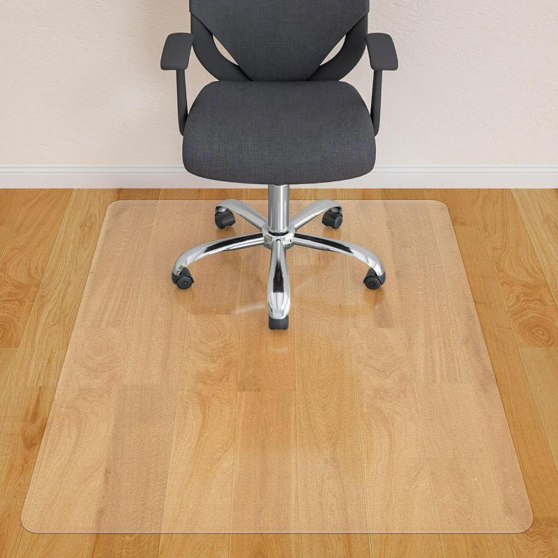 Photo 1 of  Extra Large Office Chair Mat for Hardwood Floor- 44" x 58" Clear Chair Mat