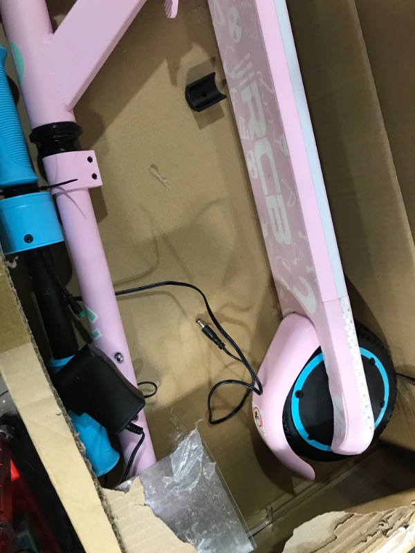 Photo 3 of **NONREFUNDABLE**FOR PARTS OR REPAIR**SEE NOTES**
RCB Electric Scooter for Kids, Colorful Neon Lights,  Ages 6+ Pink not tested