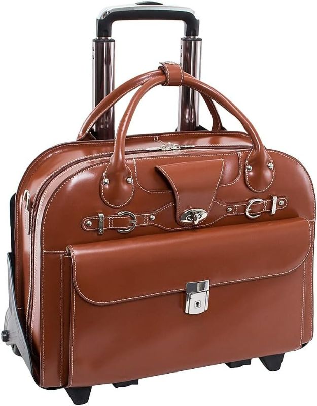 Photo 1 of McKleinUSA Roseville W Series Leather Check-Point Friendly Briefcase, Brown