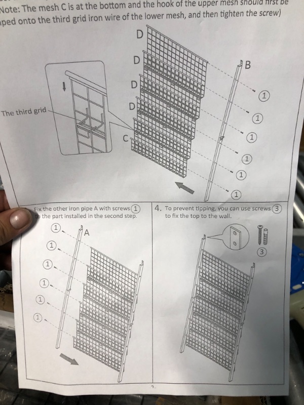 Photo 2 of *** SEE NOTES!! *** SUPEASY 17-Tier Mesh Wall File Holder SEE NOTES!!! 